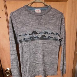 2/$6 Boys long-sleeve shirt L 12-14 - hole on sleeve